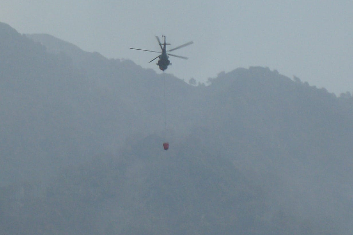 Trikuta hills fire extinguished