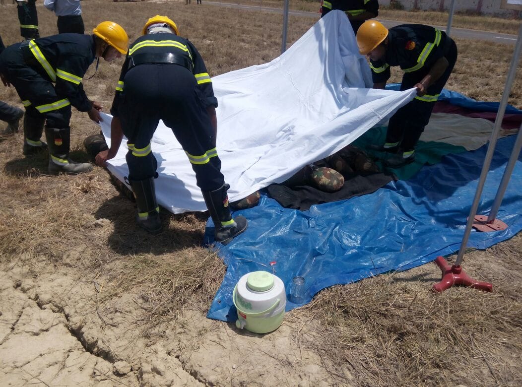 mock drill at amausi airport