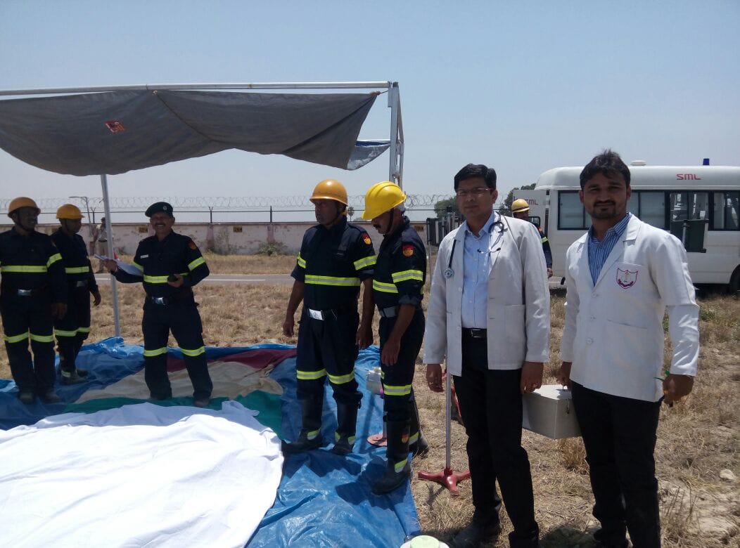 mock drill at amausi airport
