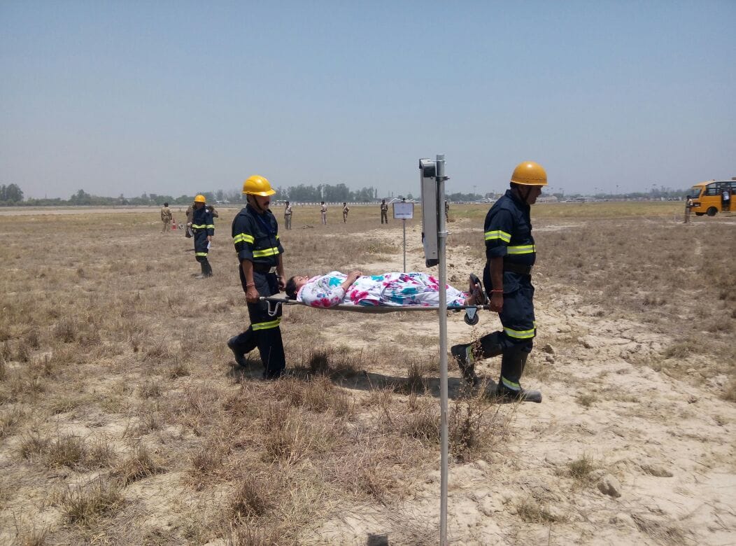 mock drill at amausi airport