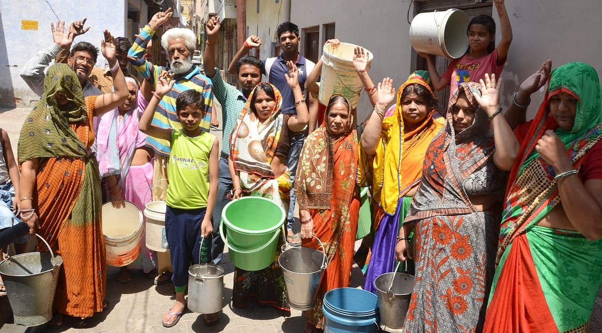 Each drop of water to people dying.