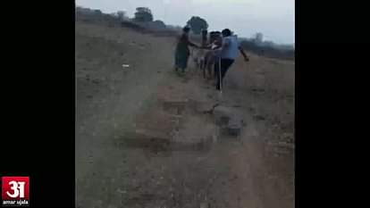 Forest Officer's dragged crocodile to water reservoir