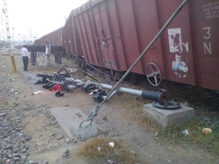 train derail, goods train accident, rewari train accident, haryana train accident, rewari junction