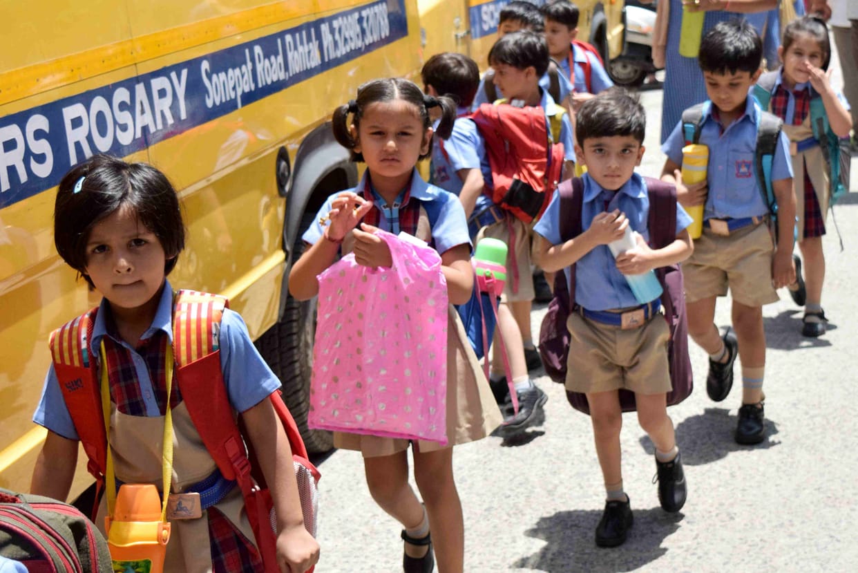 rohtak, heat, record heat, school, haryana rohtak