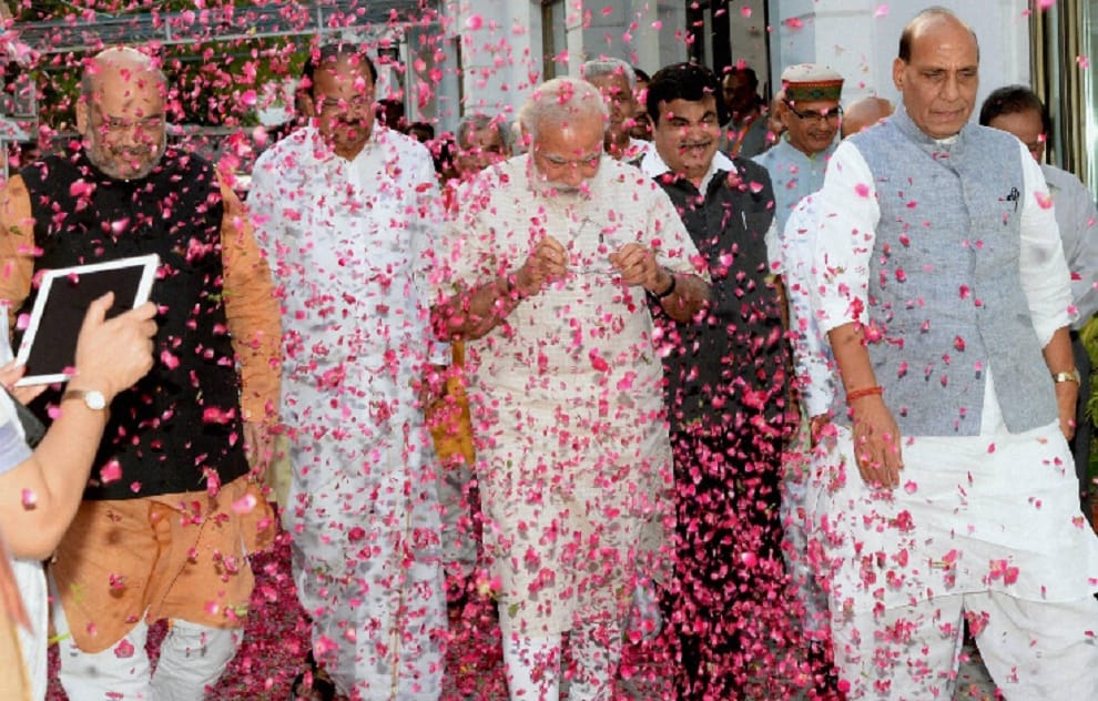 BJP's victory in Assam assembly, Modi says thanks at Delhi BJP office 