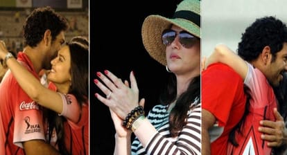 Yuvraj Singh With Preity Zinta Kiss