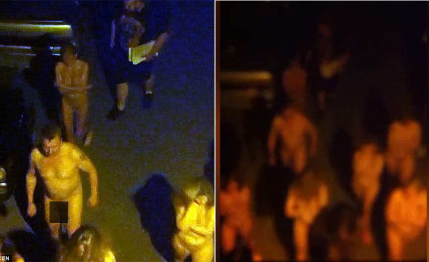 The ultimate walk of shame in the streets of St Petersburg after police raid a brothel