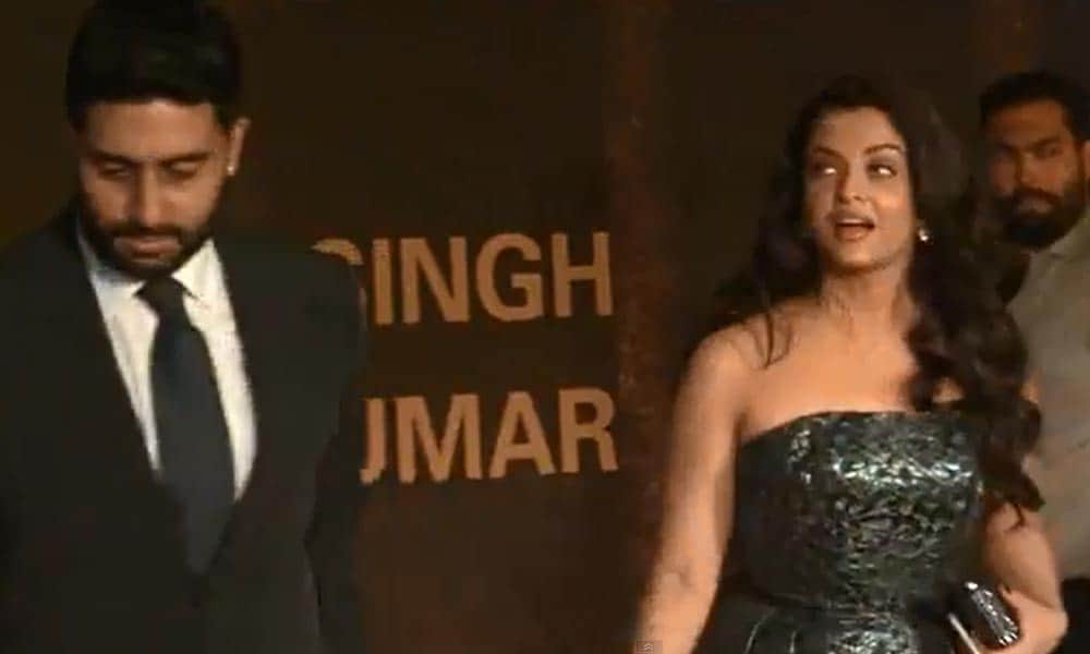 Abhishek Bachchan embarrasses Aishwarya Rai during Sarbjit premiere