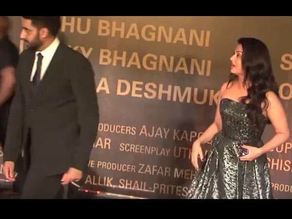 Abhishek Bachchan embarrasses Aishwarya Rai during Sarbjit premiere