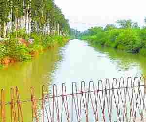Canals full of water but minors draining