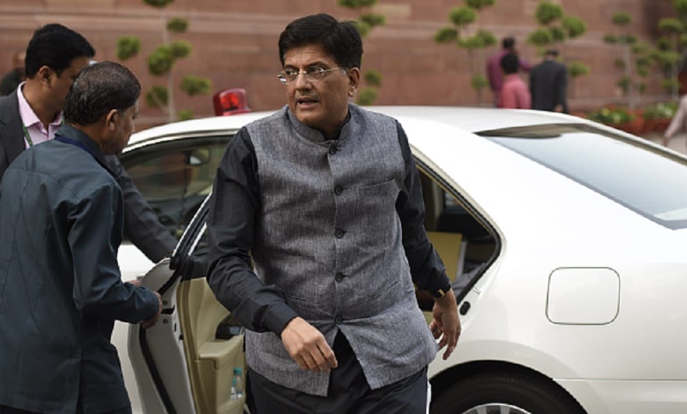 Union Minister Piyush Goyal government car collided