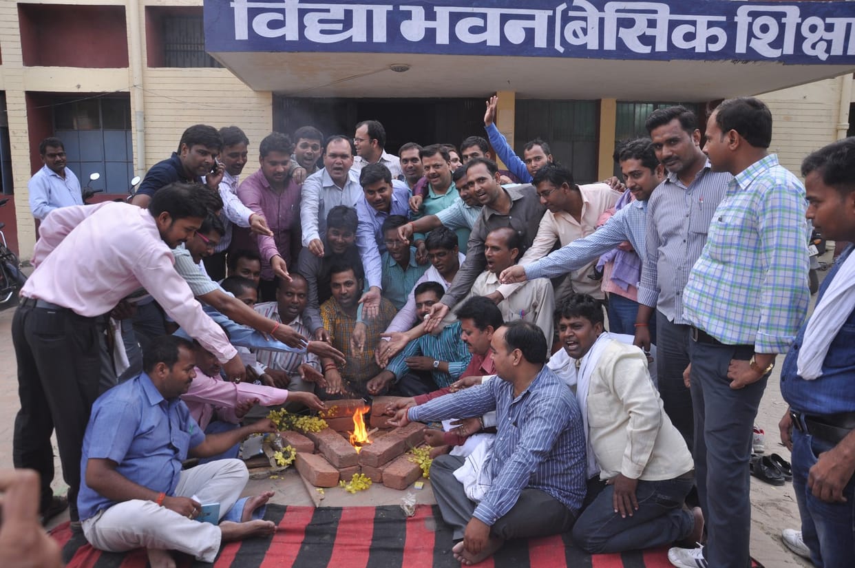 protest of primary teachers