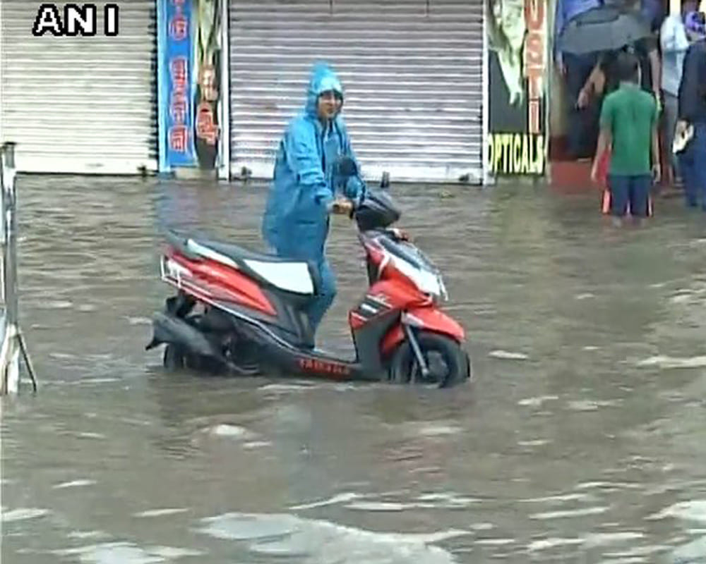 Water logging and storm in various parts of coastal area after heavy rains caused by cyclone Roanu