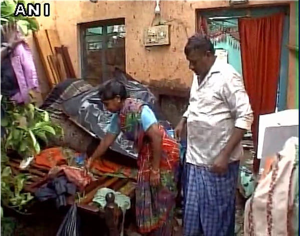 Water logging and storm in various parts of coastal area after heavy rains caused by cyclone Roanu