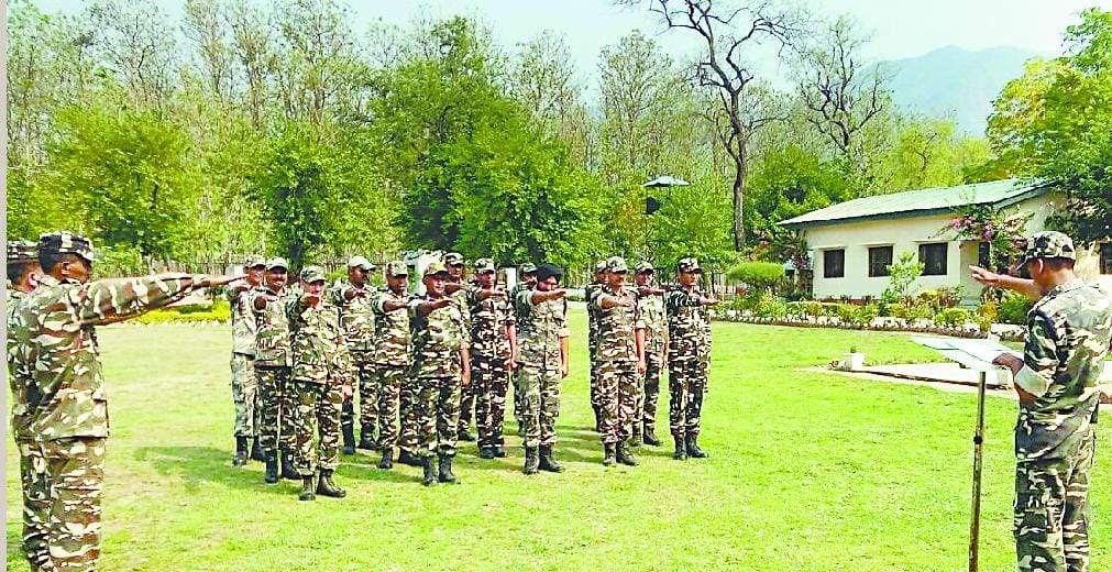 The troops vow to eliminate terrorism
