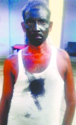 Shaved , paraded in the village confounded