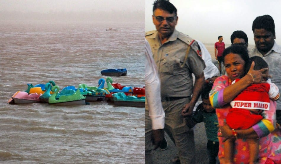 storm in chandigarh: 20 people were narrowly survived during boating