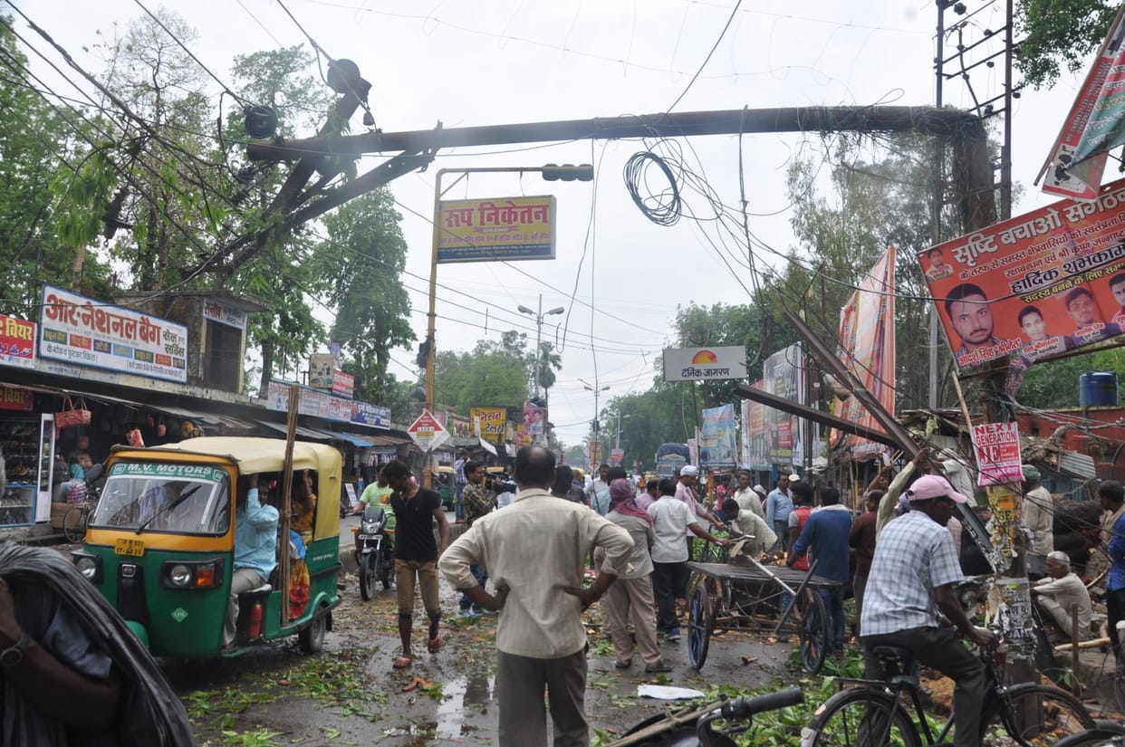 electricty problem has been created due to storm