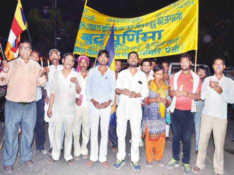 Candle March on the eve of Buddha Purnima