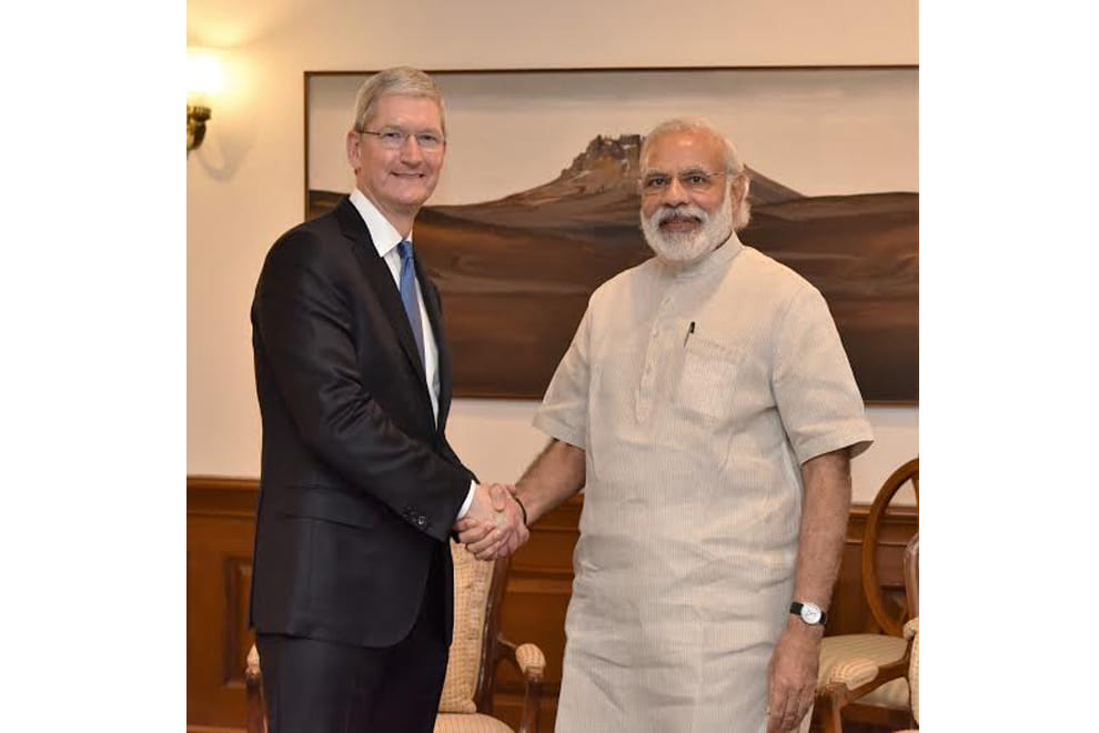 tim cook launched an updated version of narendra modi mobile app