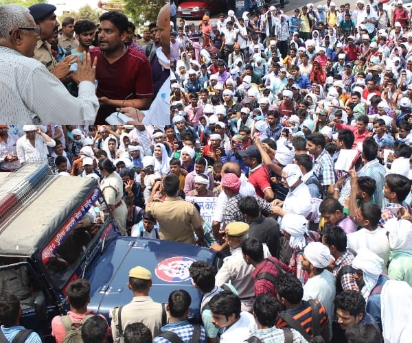  Protest for police recruitment exam result.
