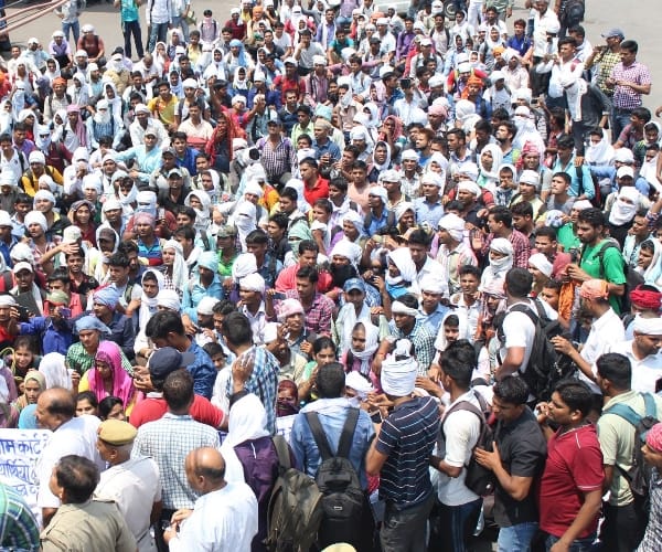  Protest for police recruitment exam result.