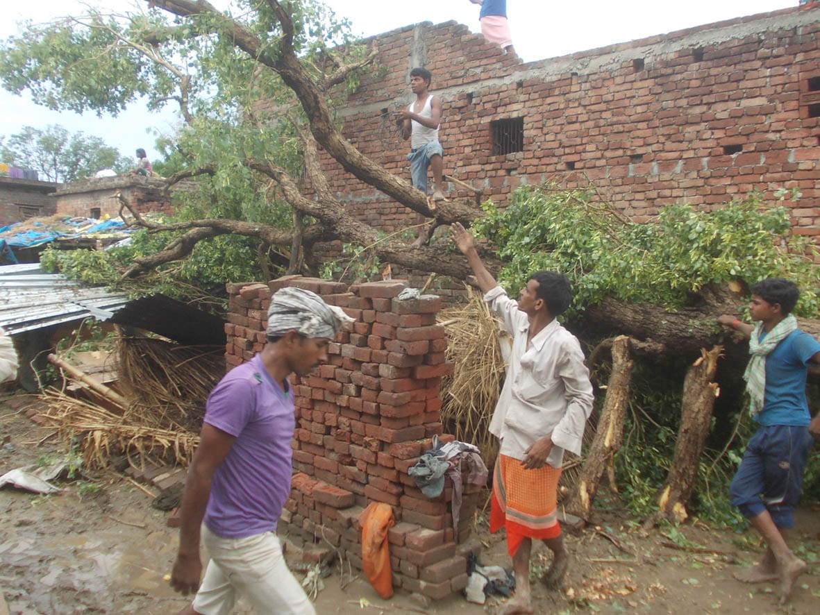 in rain and storm two people died