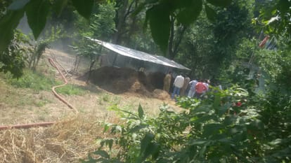 fire in Rajouri forest