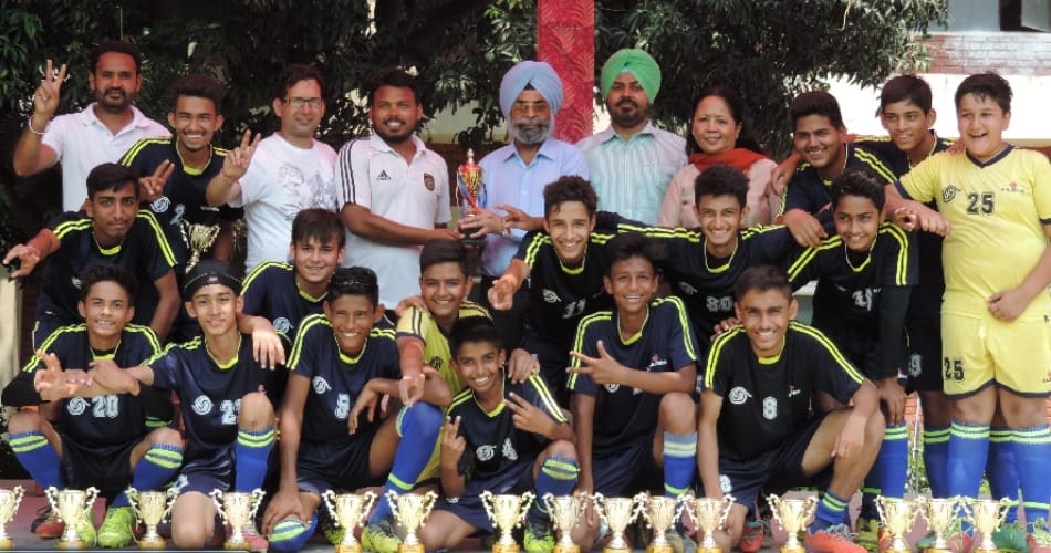 sent soldier football trophy, sent soldier international school, sports, football, chandigarh