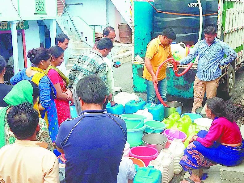 One million liters of water a day being divided