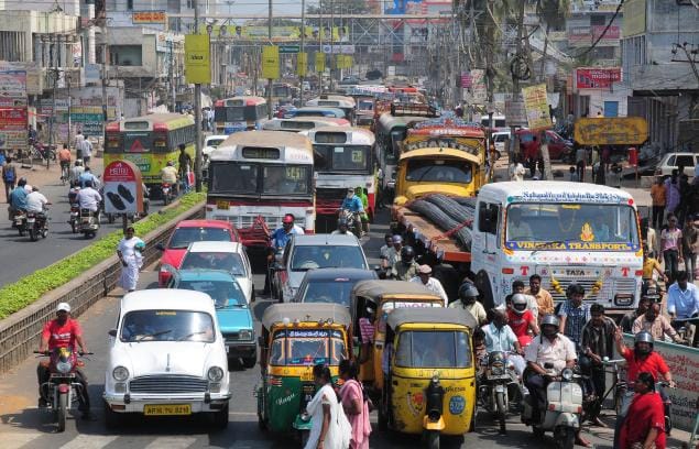 road jam in moradabad