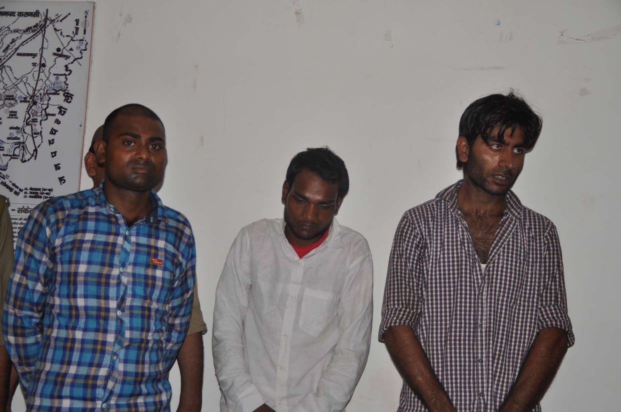 The three gangsters were arrested in Allahabad