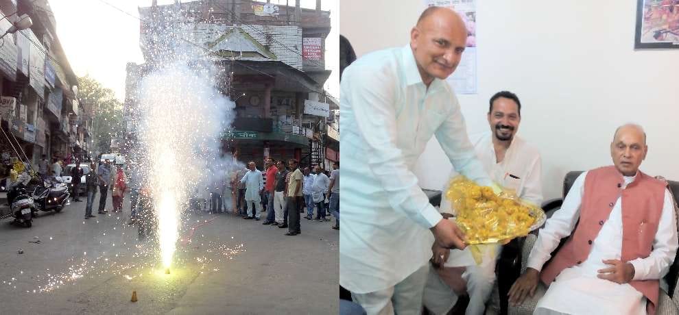 BJP workers celebrate Anurag's election as BCCI President