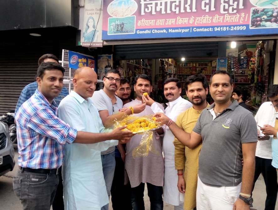 BJP workers celebrate Anurag's election as BCCI President