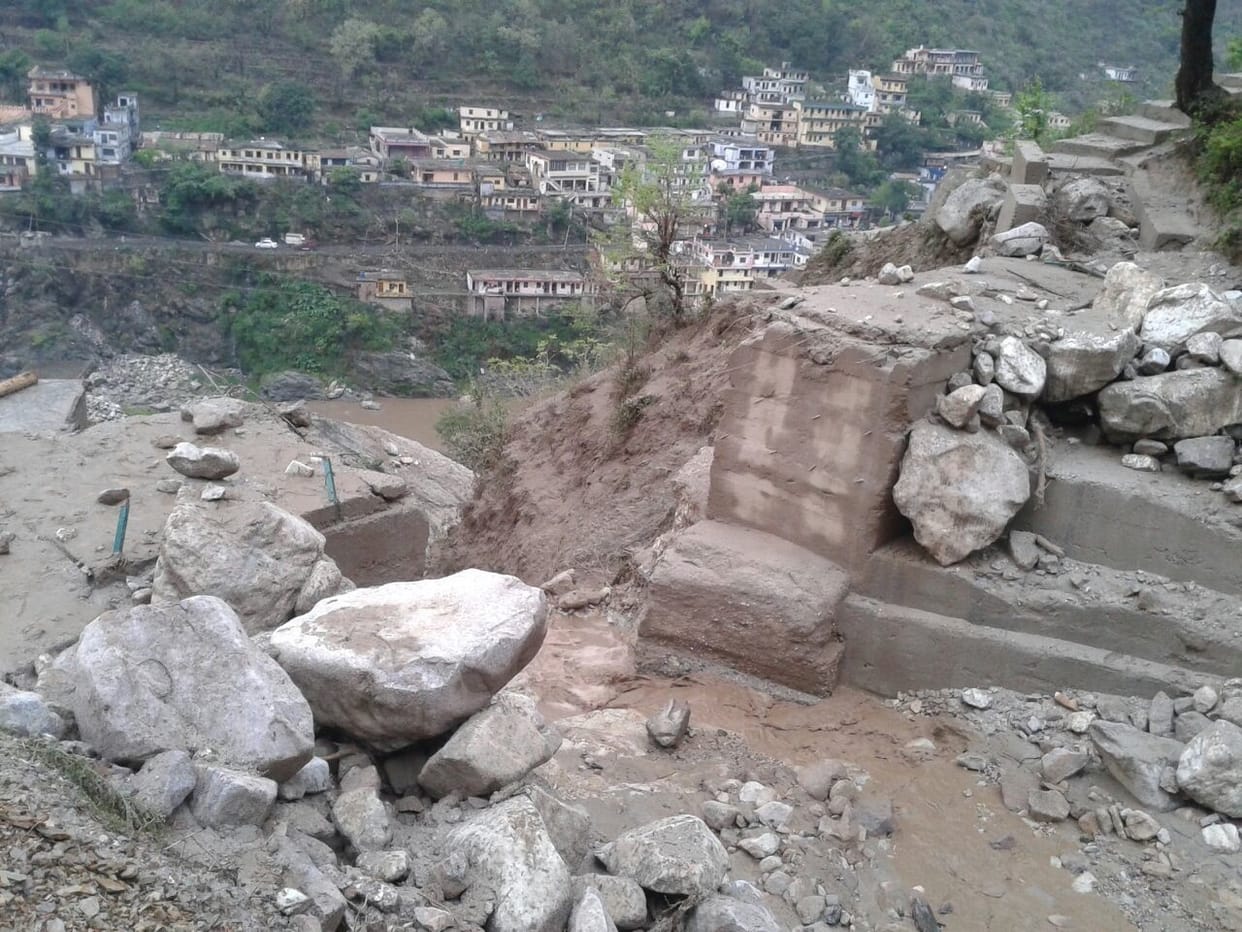 disaster due to heavy rain