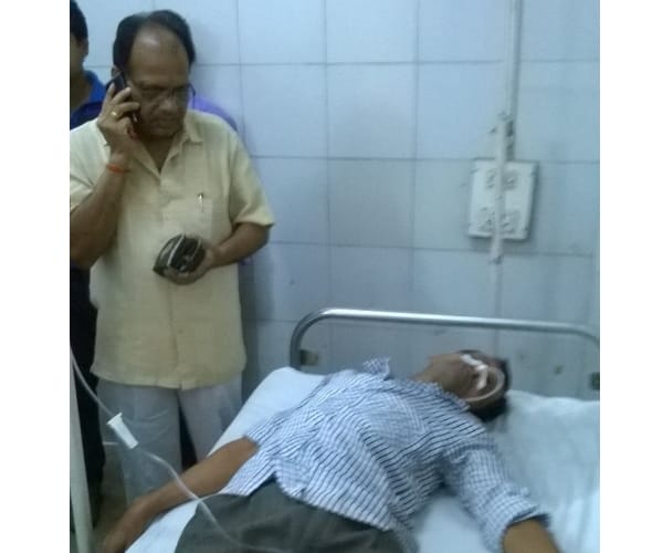  A man consumed poison in front of chief minister home.