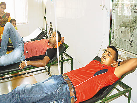 15 recruits in the grip of diarrhea
