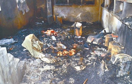 fire in shoes factory of khataina 