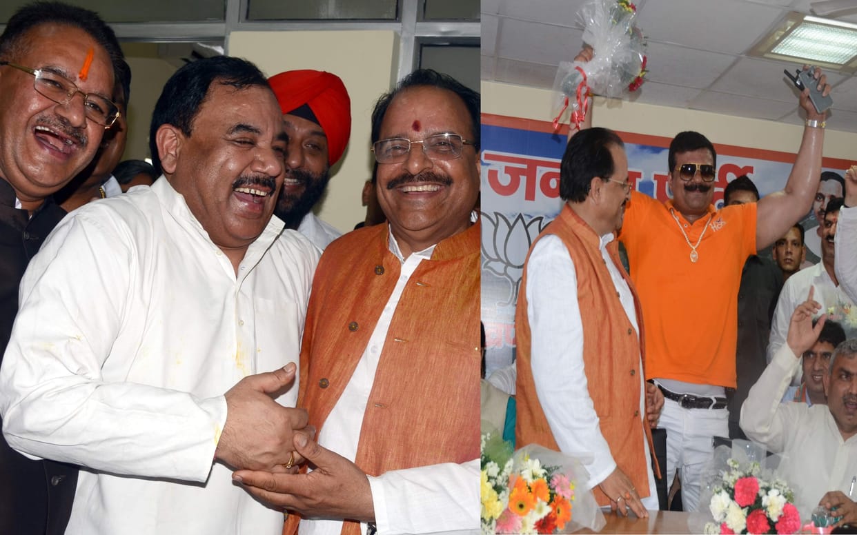 congress rebel first appear in bjp office after joining party.