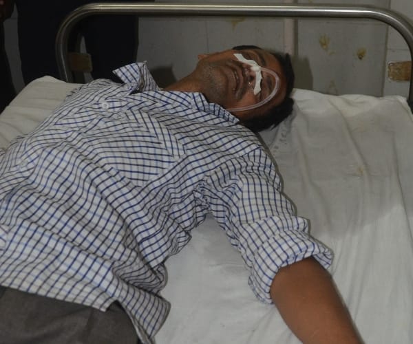  A man consumed poison in front of chief minister home.
