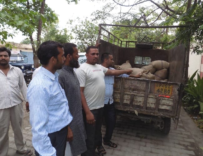 caught ration in open