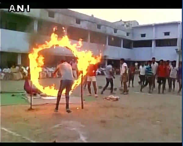 Bajrang dal organized annual self defence camp in ayodhya