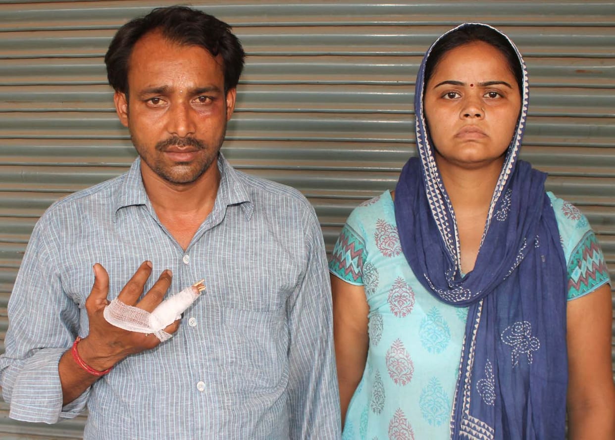 BJP leader beats his nephew