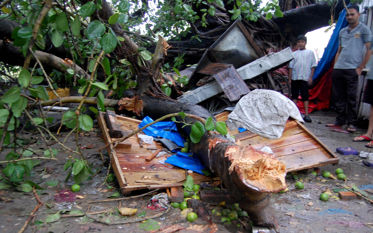 The storm toppled trees, escaped the death of teenager