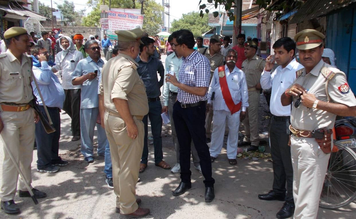 JCB walked illegal encroachments