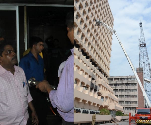 Fire in Shakti bhawan in Lucknow.