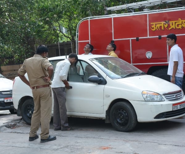 Fire in Shakti bhawan in Lucknow.