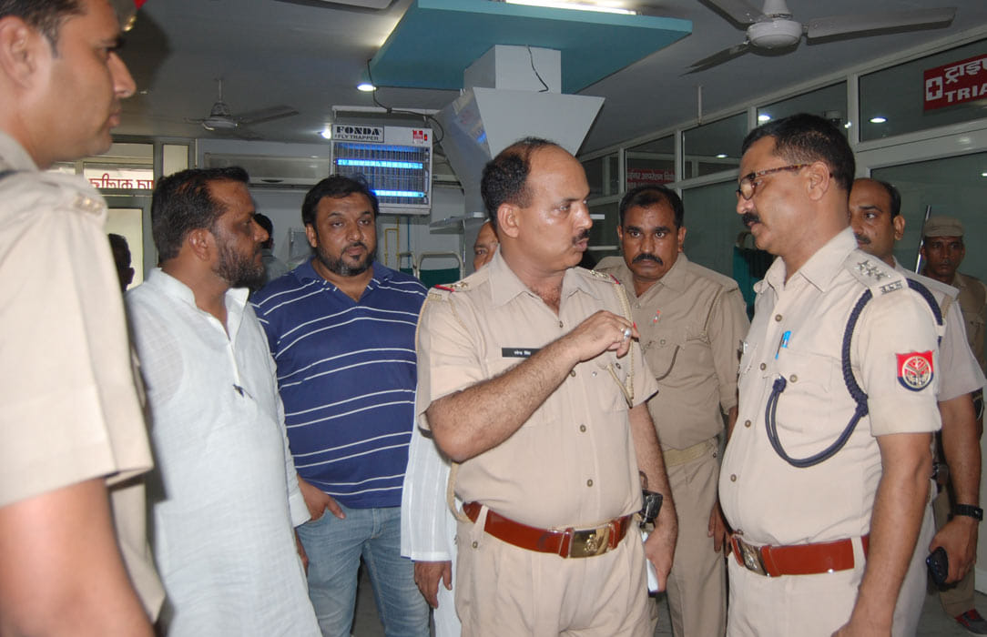 fireworks explosion in scrambling to seize in Meerut.