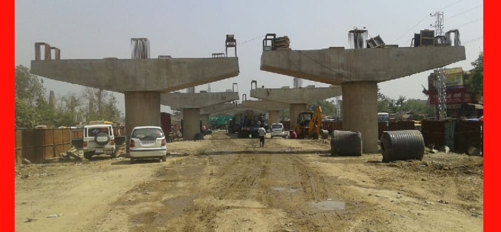people will face the jam, NH-2 fly over project late 