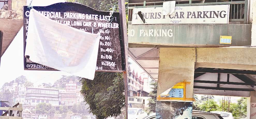 overcharging from tourists in car parking in shimla